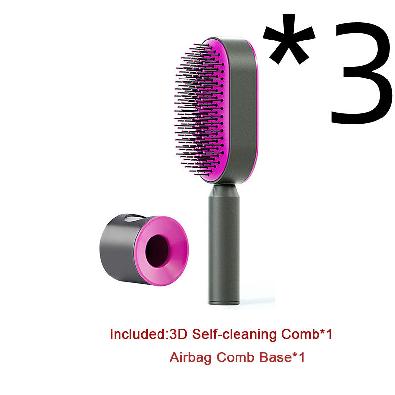 Self-Cleaning Cushion Hair Brush