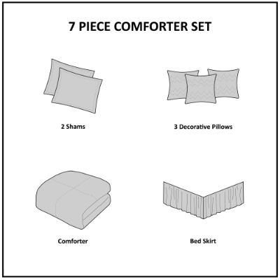 7-Piece Faux Suede Comforter Set