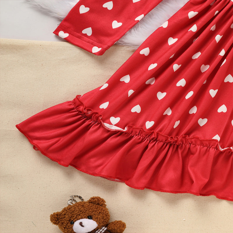 Toddler "LOVE" Embroidered Heart Dress