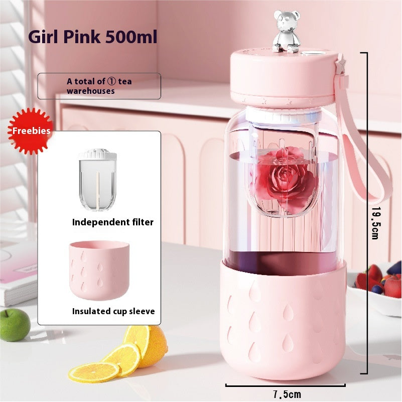Glass Tea Infuser Tumbler