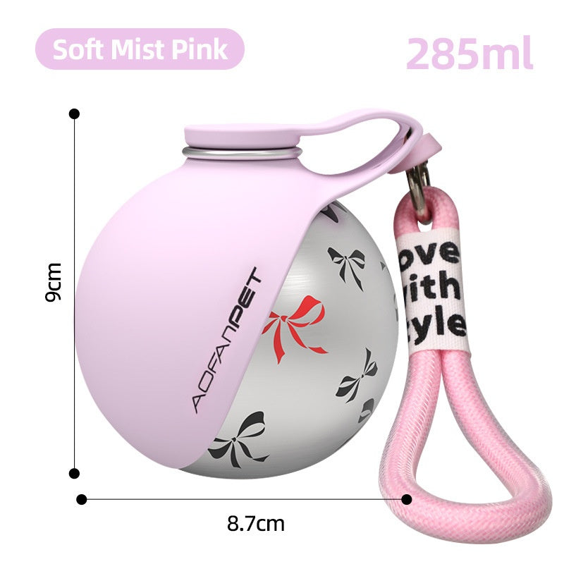 Portable Dog Water Bottle with Bag Dispenser