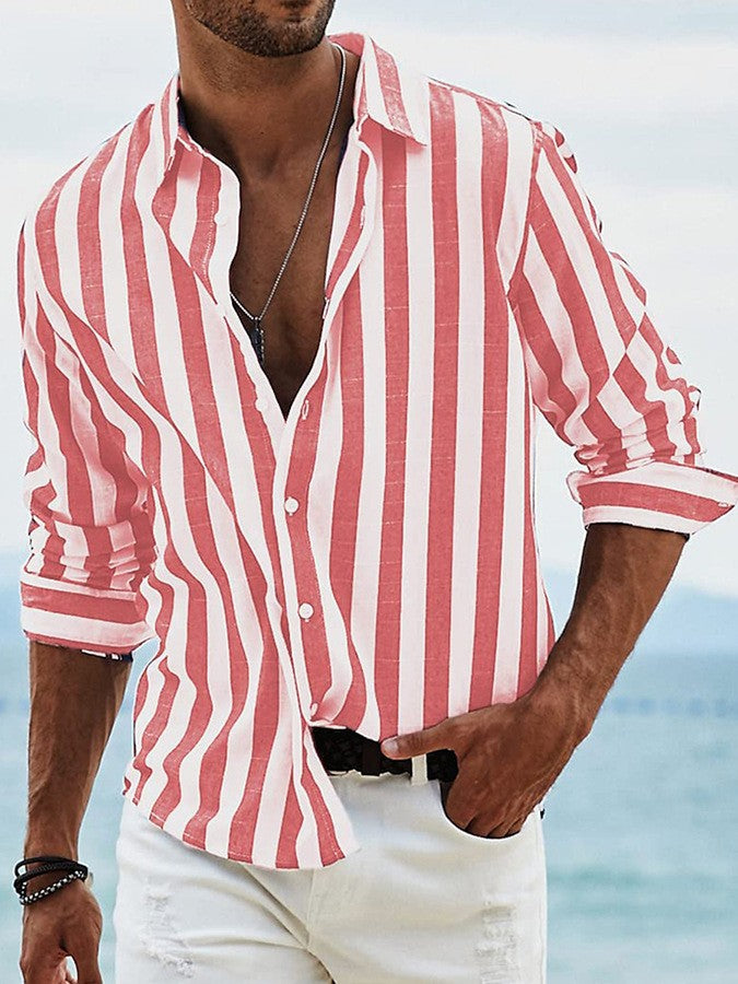 Men's Striped Casual Shirt