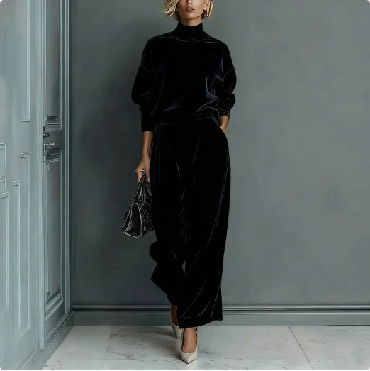 High-Neck Zip Tracksuit Set