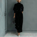 High-Neck Zip Tracksuit Set