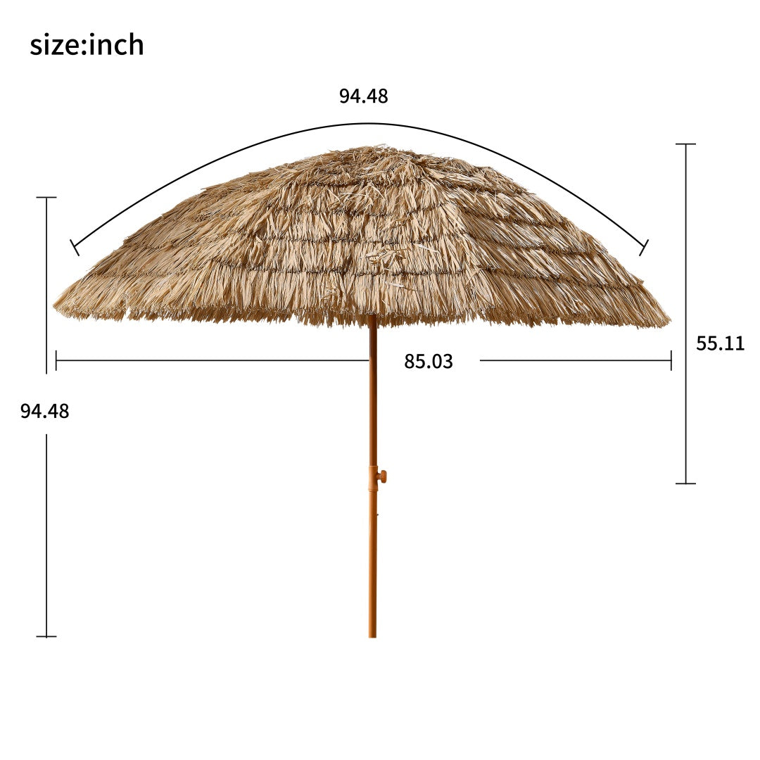 8 ft Tiki Hut Beach Umbrella
