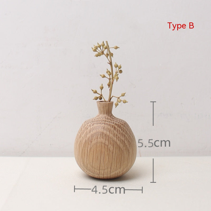 Solid Wood Dried Flower Vase