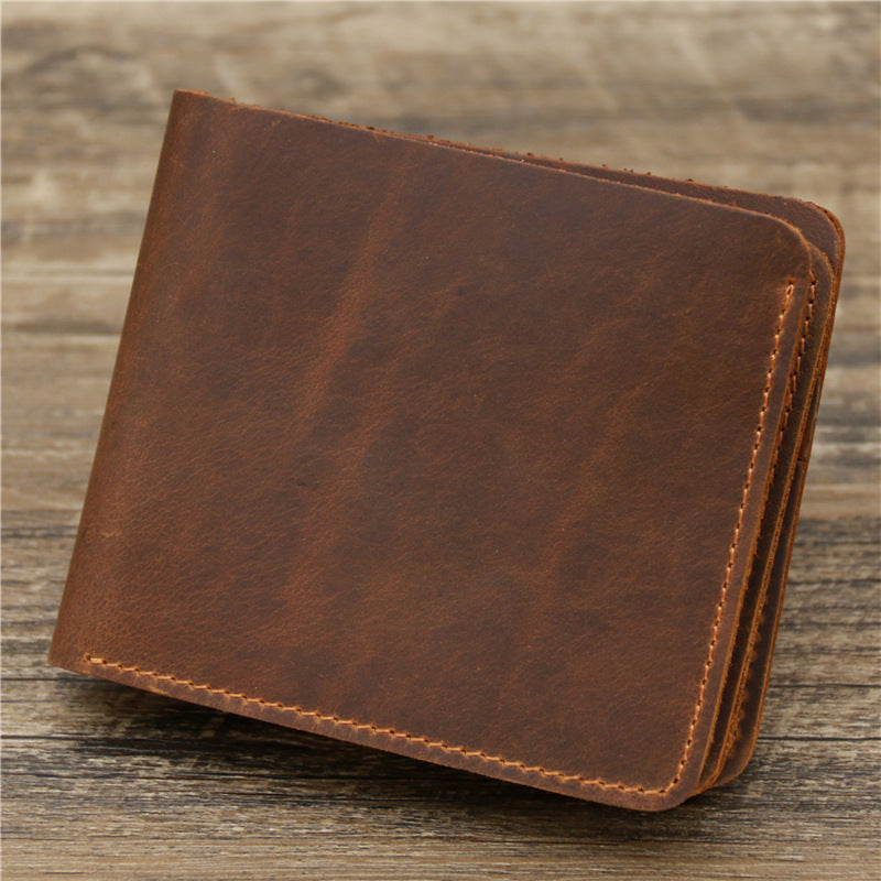 Men's Crazy Horse Leather Card Wallet