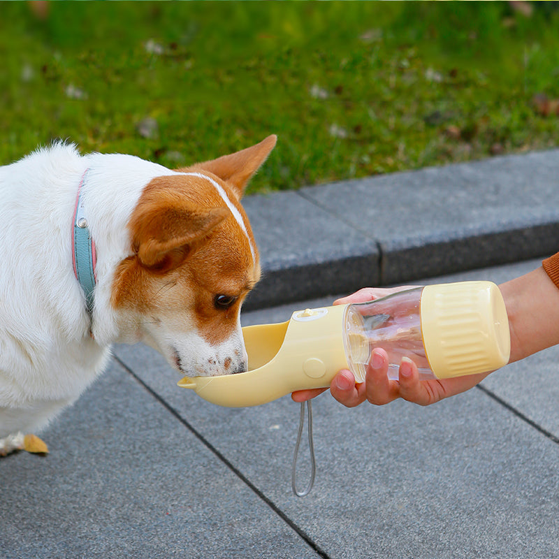 2-in-1 Travel Pet Water Bottle & Food Container