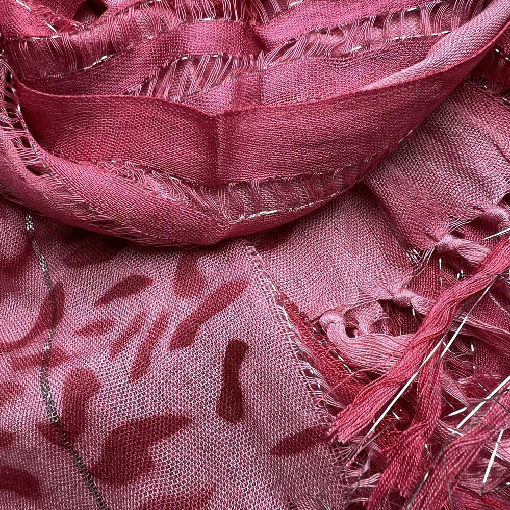 Pink Leopard Boho Scarf