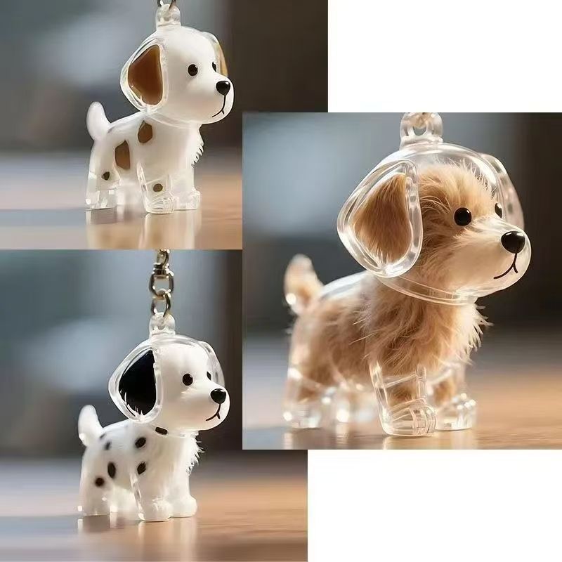Dog Breed Fuzzy Keychain