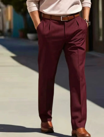 Men's Straight-Leg Dress Pants