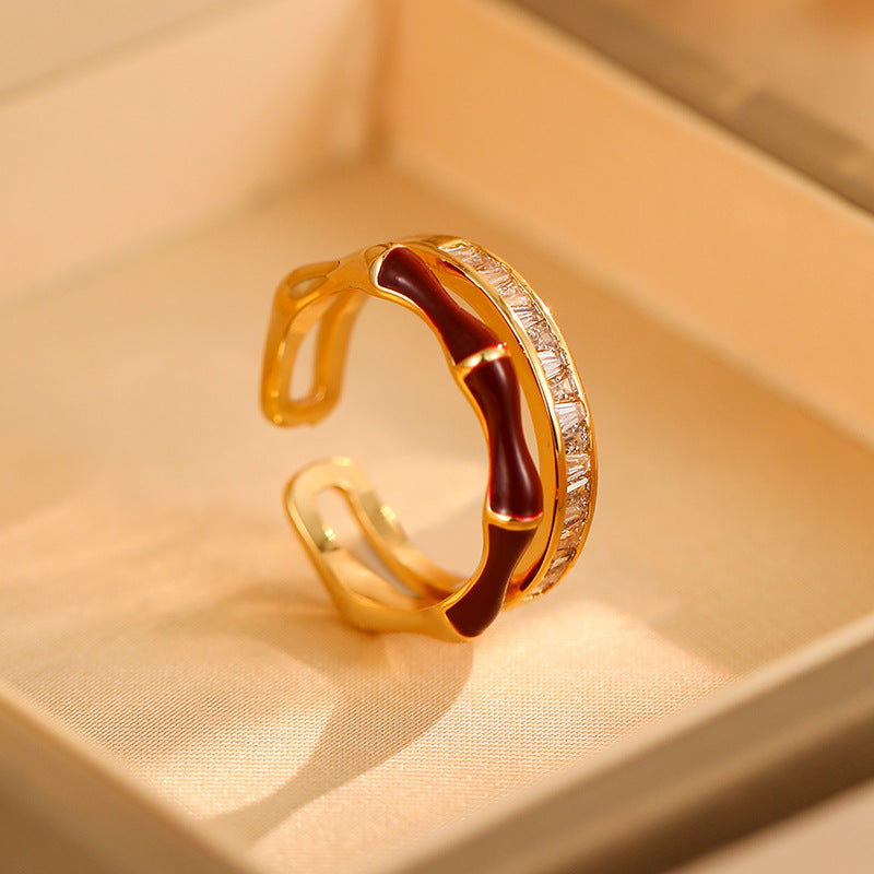 Bamboo-Joint Open Ring