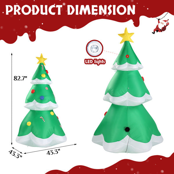 6.9 ft Inflatable Christmas Tree with Lights