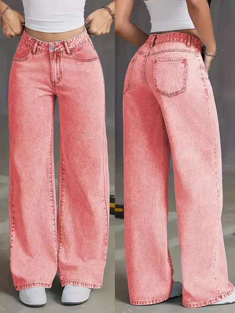High-Waist Straight Jeans