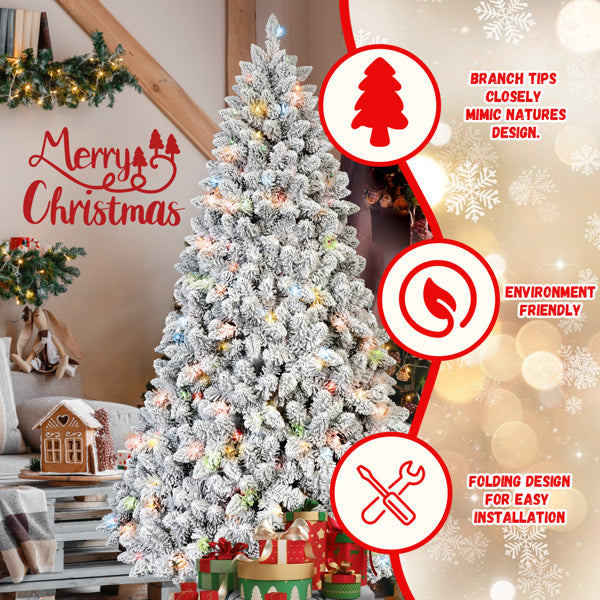 4 ft Pre-Lit Flocked Christmas Tree