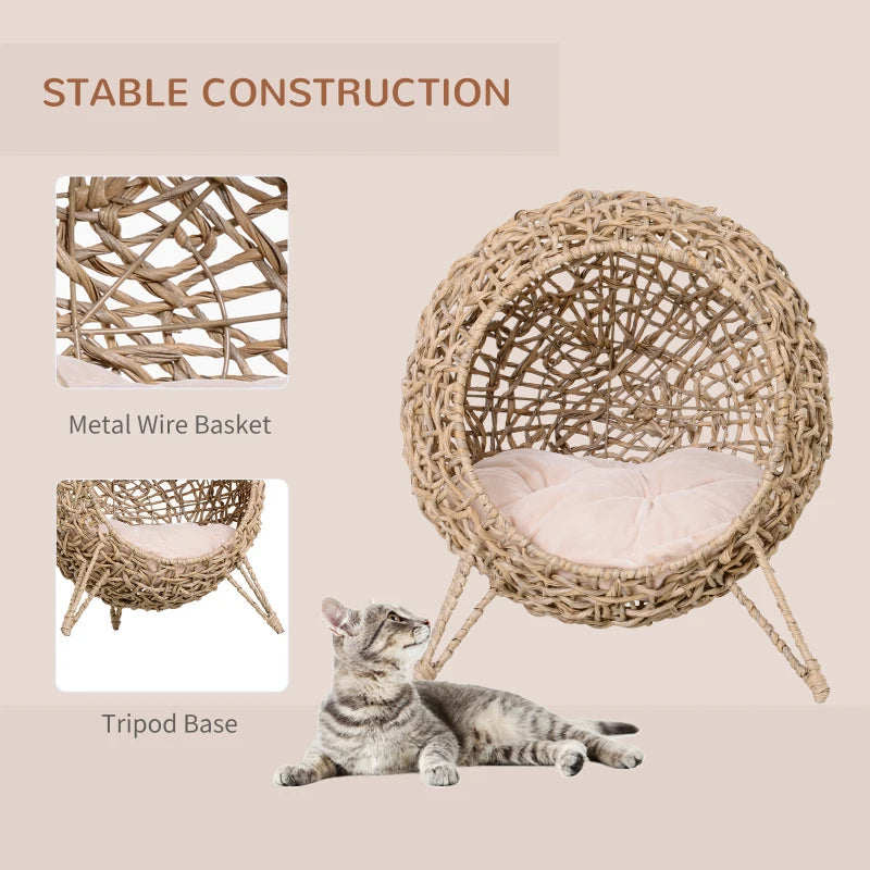 Woven Banana Leaf Cat Bed
