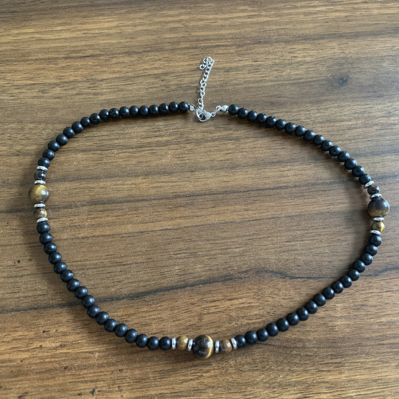 Matte Lava Stone Bead Necklace