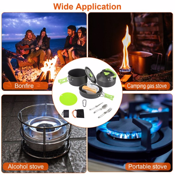 16-Piece Camping Cookware Set
