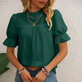 Ruffle-Sleeve Blouse