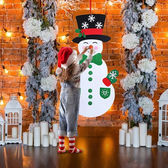 DIY Felt Christmas Snowman Set