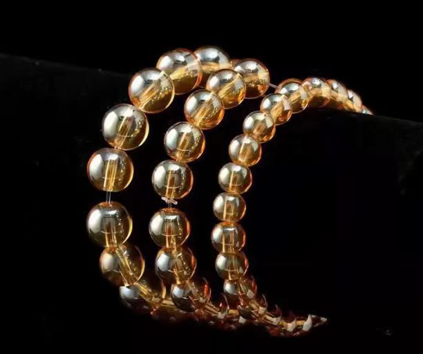 Golden Crystal Bead Bracelet