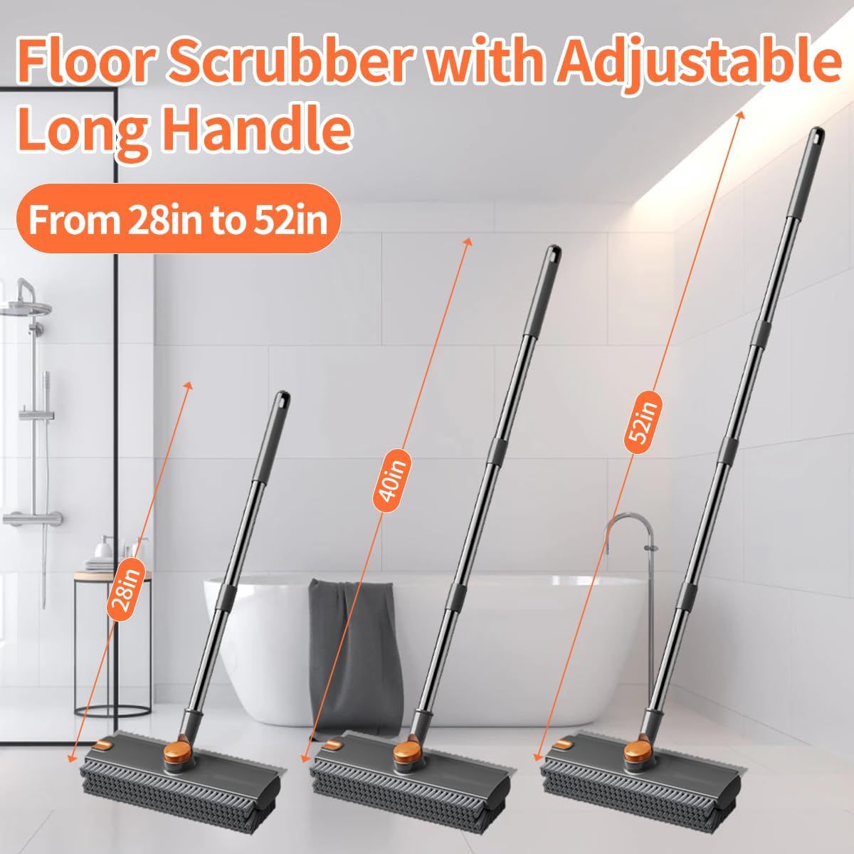 3-in-1 Scrub Brush Squeegee Broom