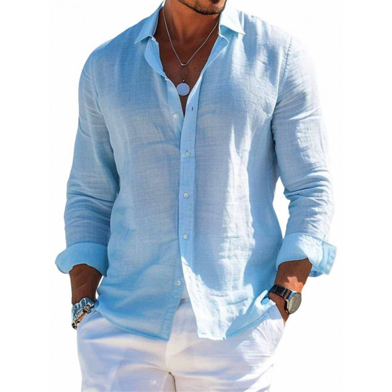 Men's Relaxed-Fit Button-Up Shirt
