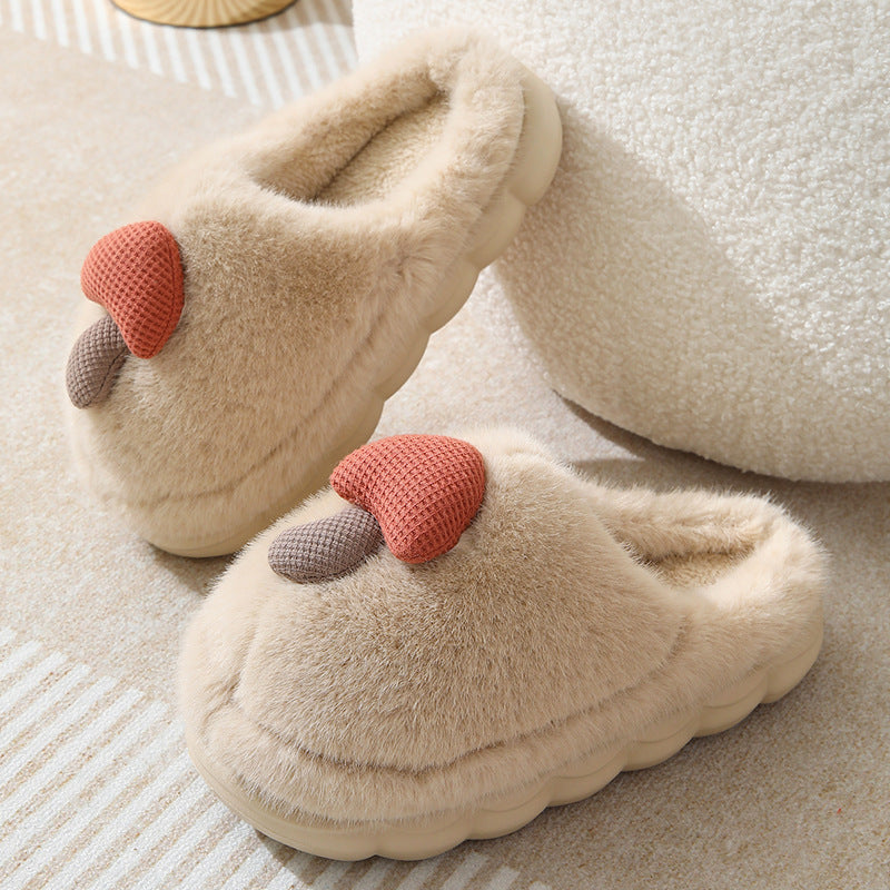 Mushroom Plush Slippers