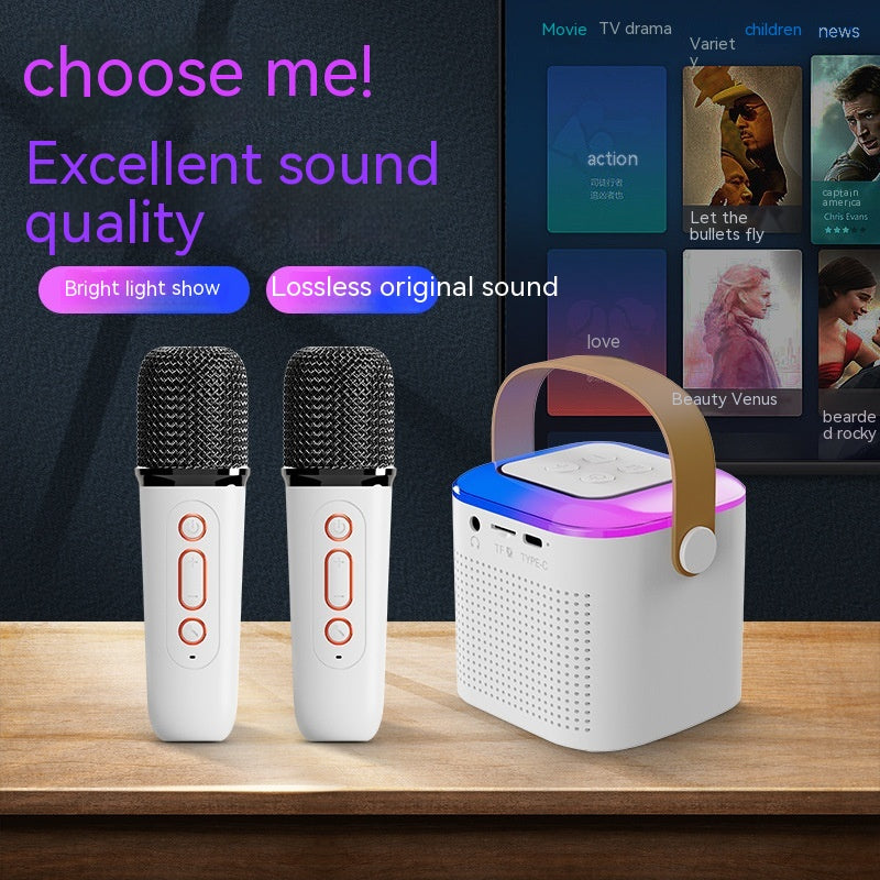 Karaoke Bluetooth Speaker with 2 Wireless Mics