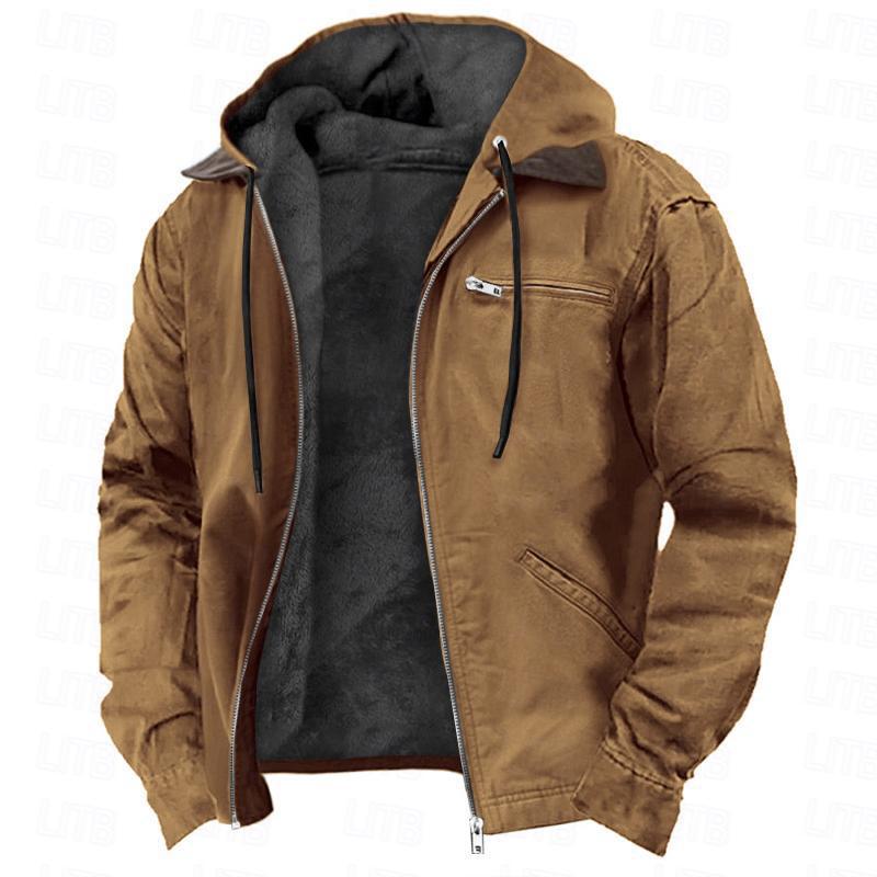 Men's Fleece Hooded Zip Jacket