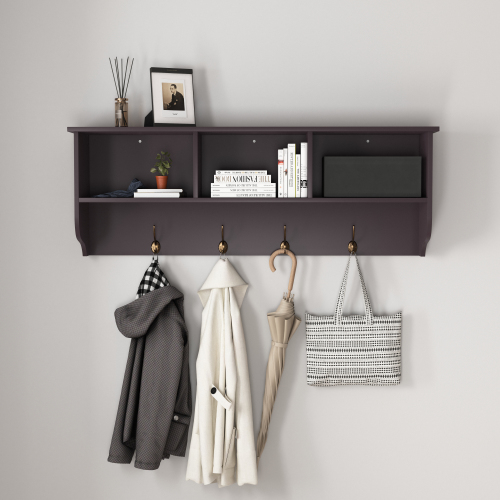 Wall Coat Rack with Shelf