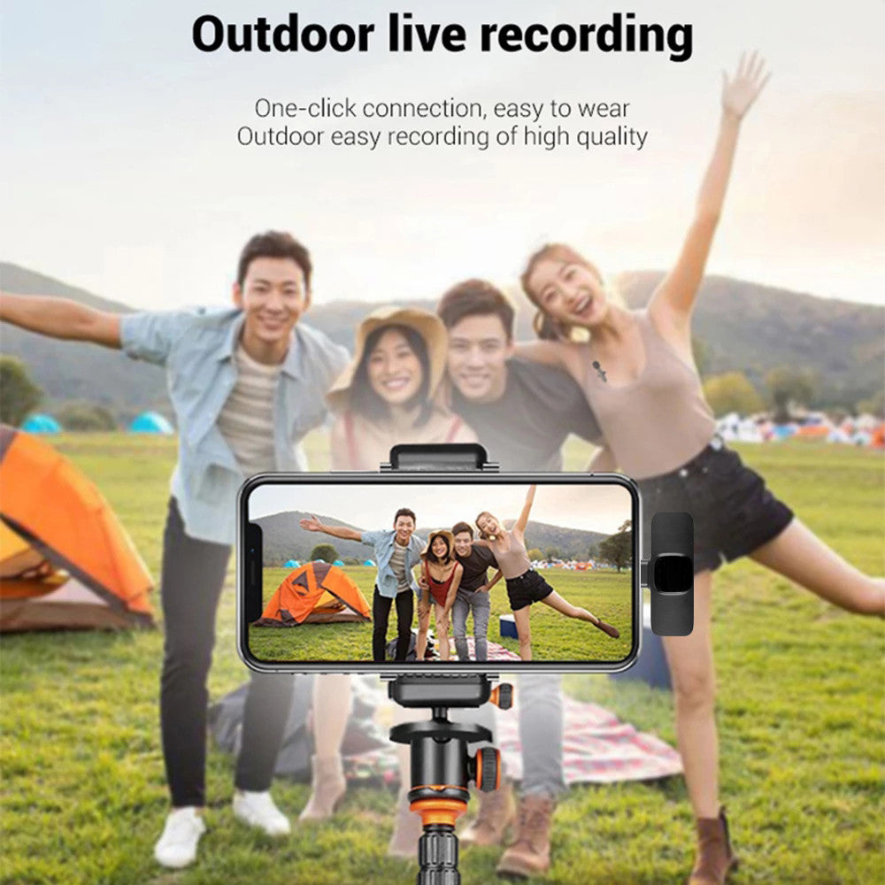 Wireless Lavalier Microphone for iPhone & Android