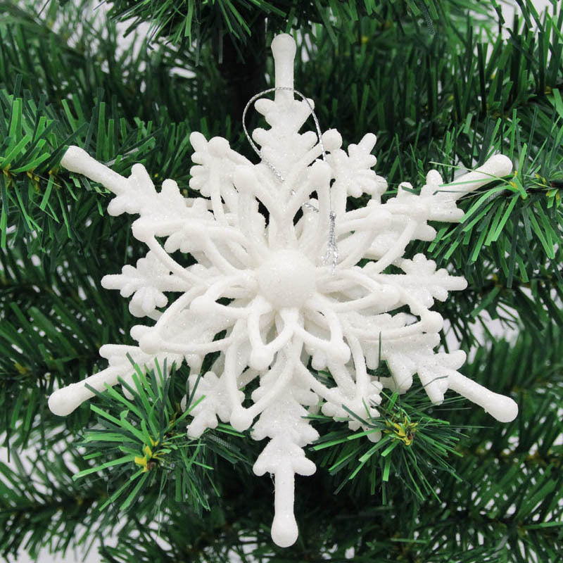 3D White Snowflake Ornaments
