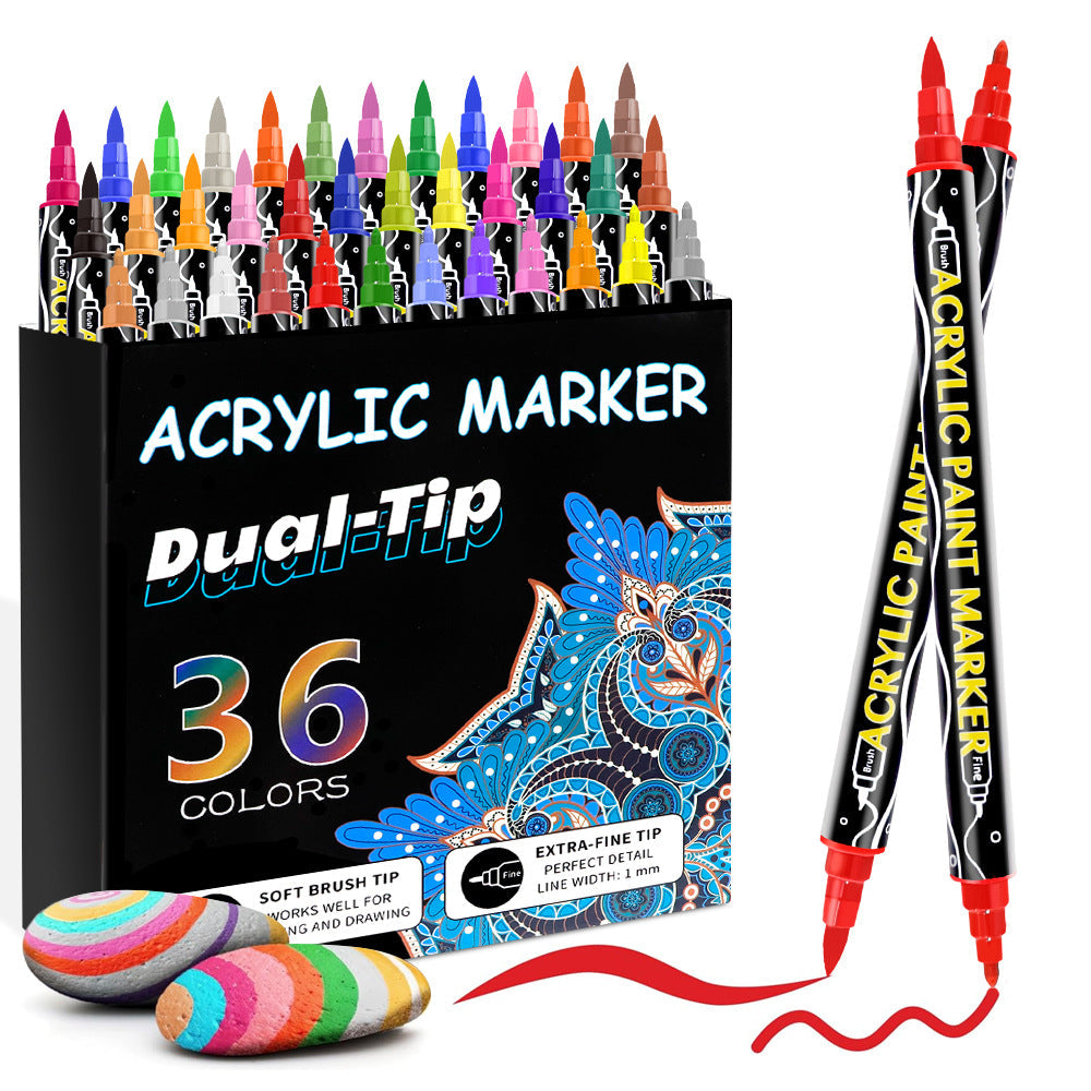 Dual-Tip Acrylic Paint Markers