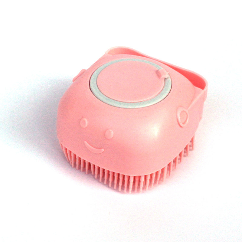 Silicone Pet Bath Brush with Shampoo Dispenser