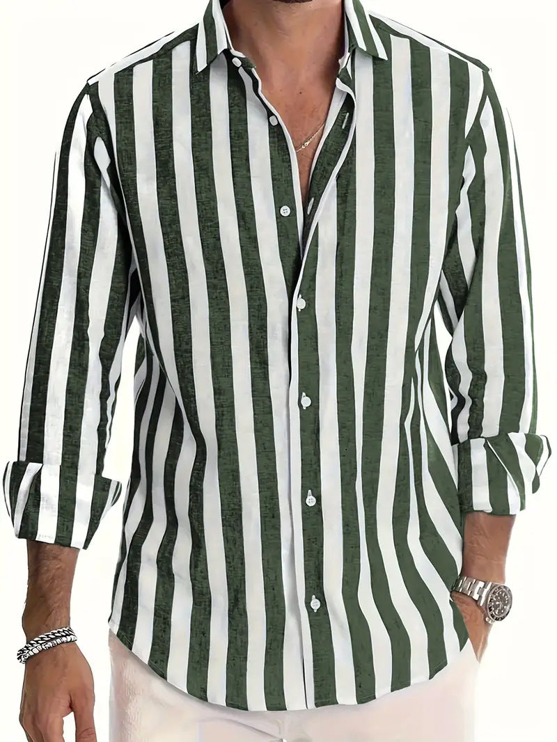 Men's Striped Casual Shirt