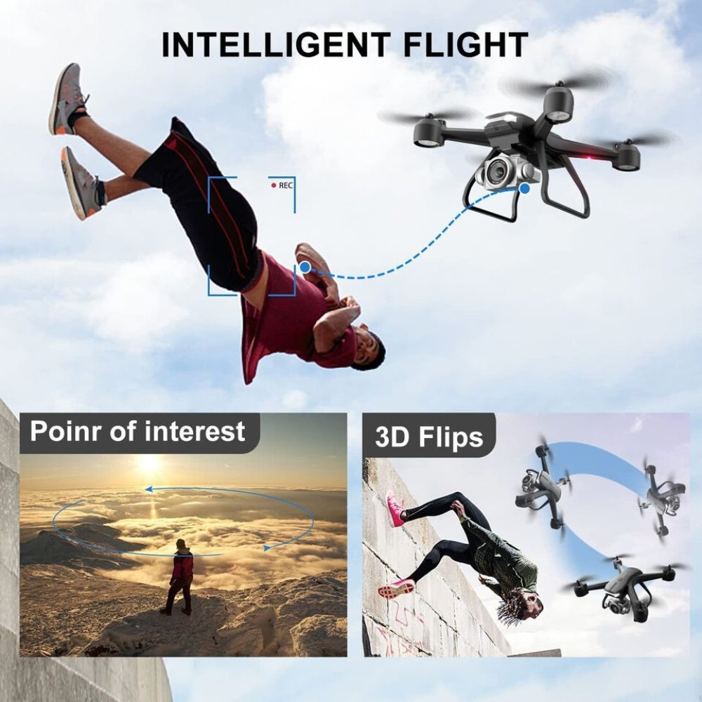 Foldable Dual-Camera Drone (2 Batteries)