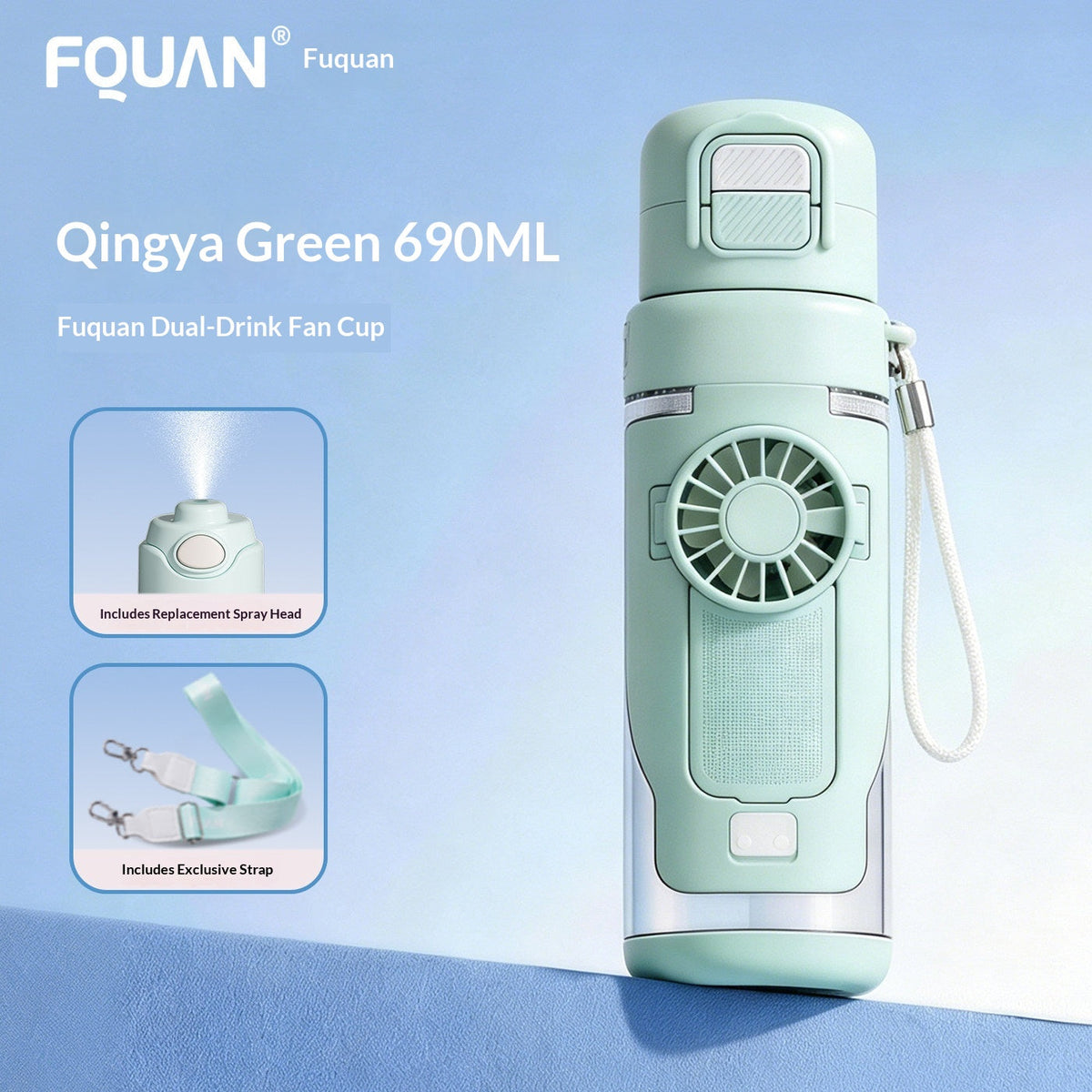 Cooling Fan Water Bottle