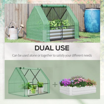 Raised Garden Bed with Greenhouse Cover