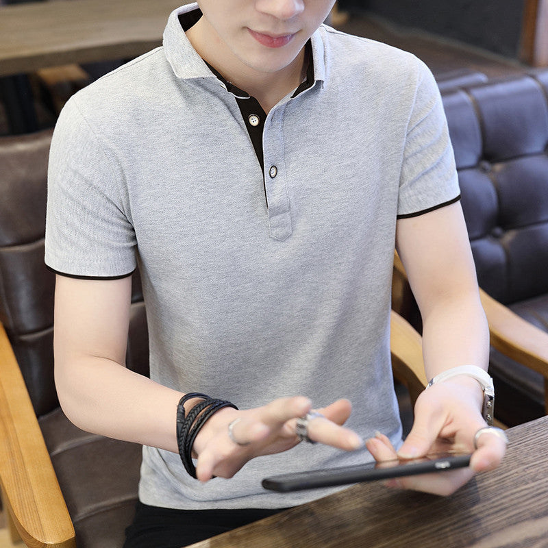 Men's Color-Block Zip Polo