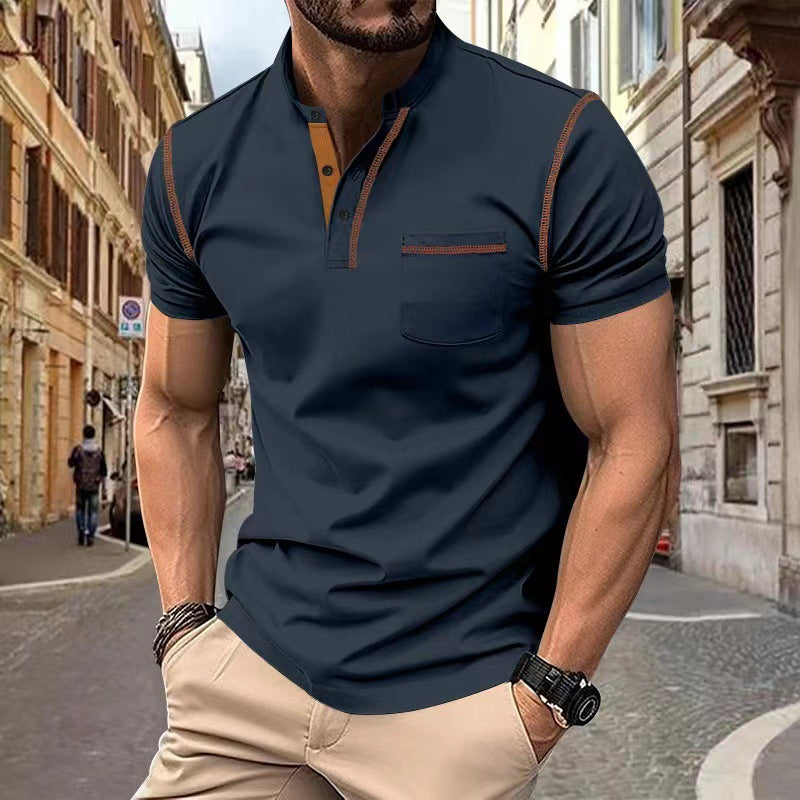 Men's Knit Henley Polo