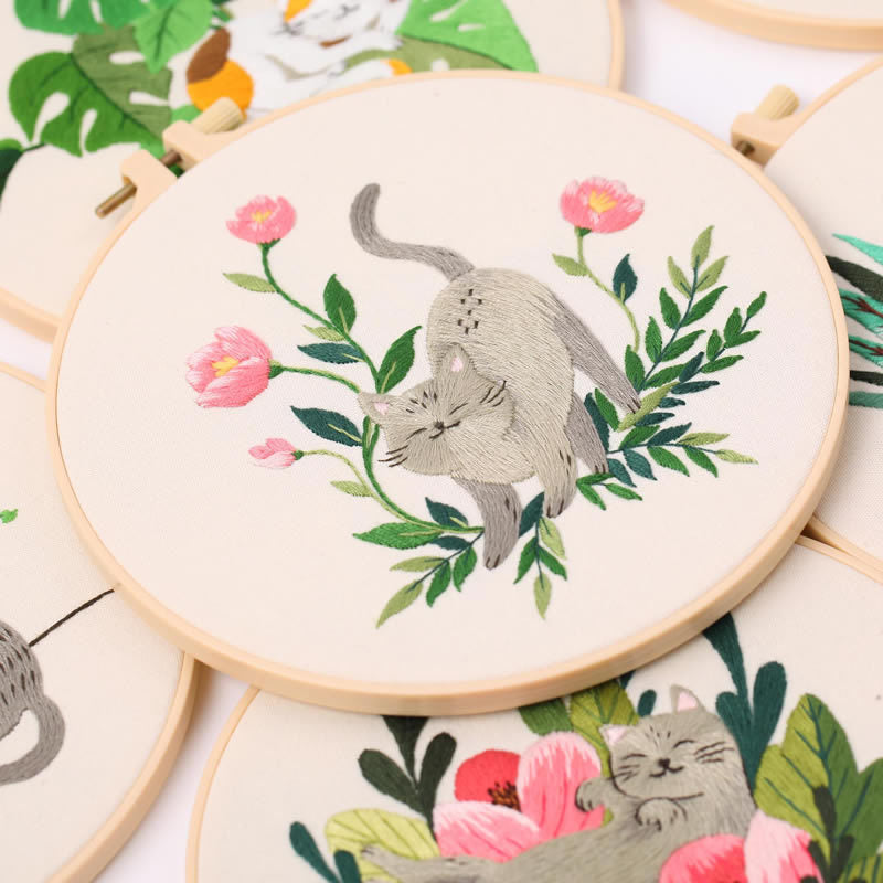 Cat Embroidery Kit