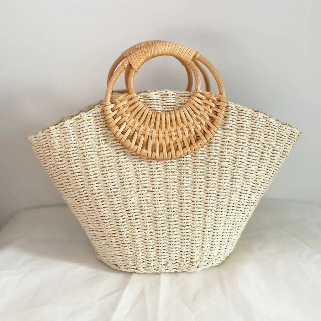 Woven Straw Beach Bag