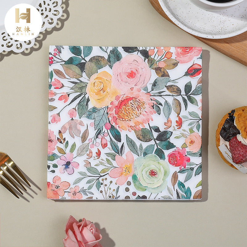 Floral Print Party Napkins
