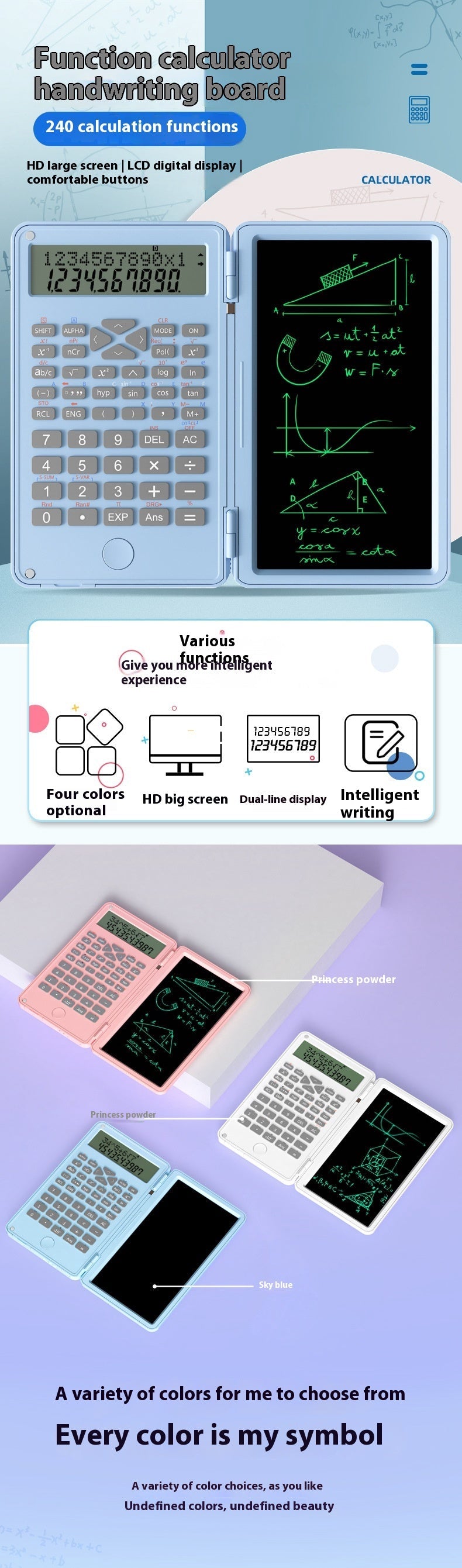 Scientific Calculator with Writing Pad