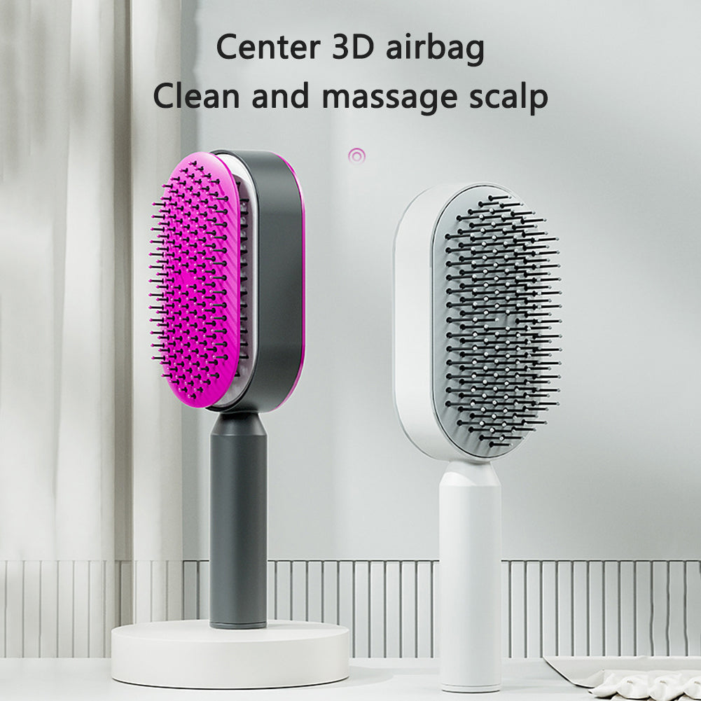 Self-Cleaning Cushion Hair Brush