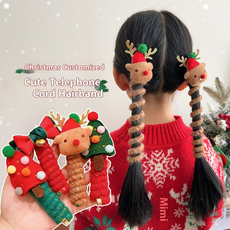 Kids' Christmas Spiral Hair Ties