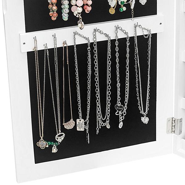 Wall-Mounted Mirror Jewelry Cabinet