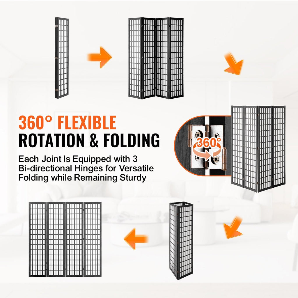 4-Panel Folding Room Divider