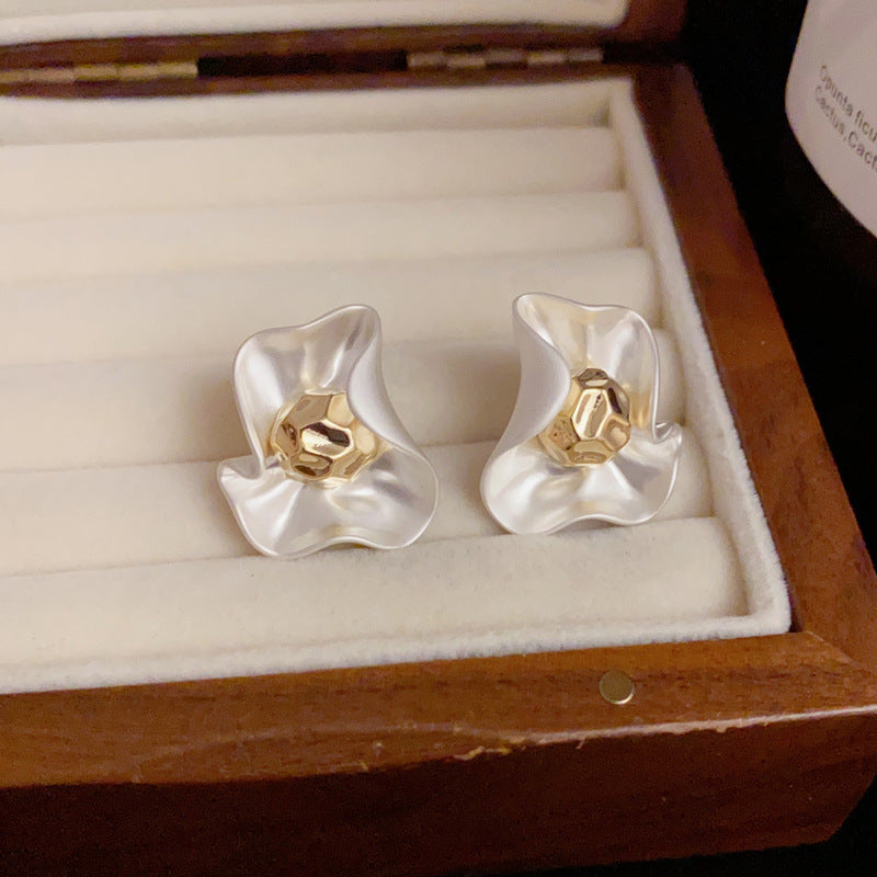 Metal Petal Earrings
